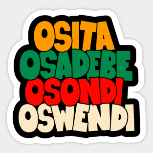 Osita Osadebe: Celebrating the Iconic Osondi Oswendi - Igbpo Highlife Nigeria Sticker